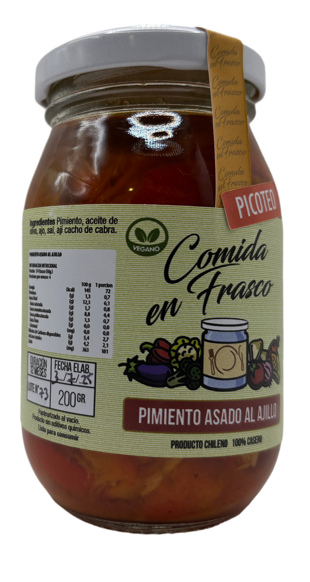 Pimientos Asados al Ajillo 200gr