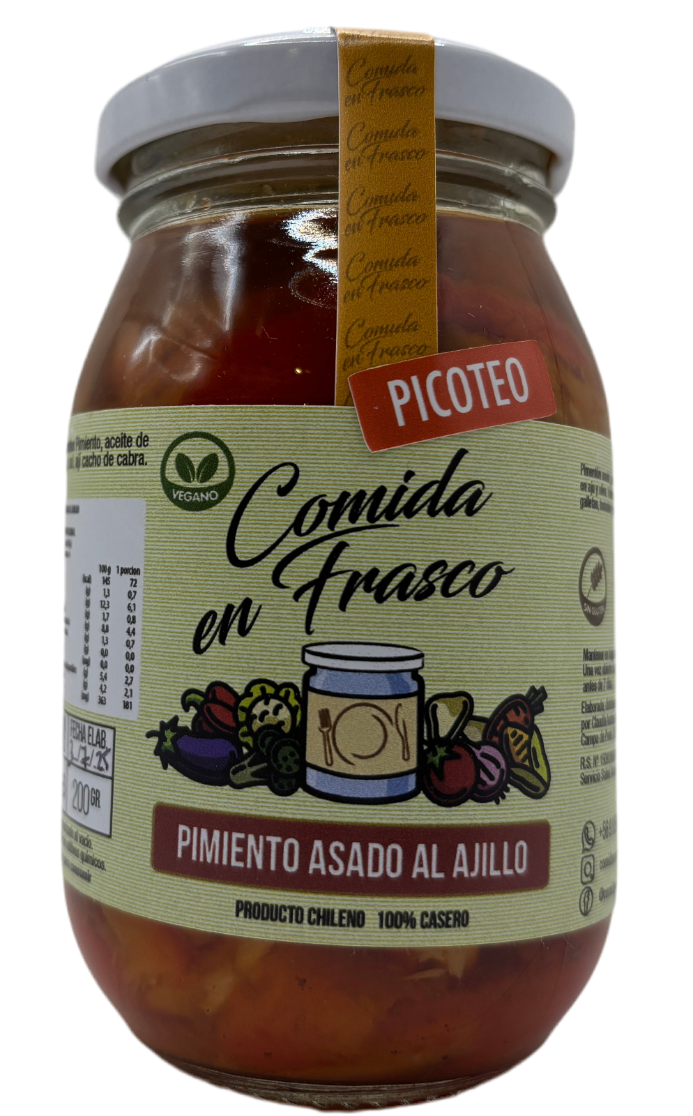 Pimientos Asados al Ajillo 200gr