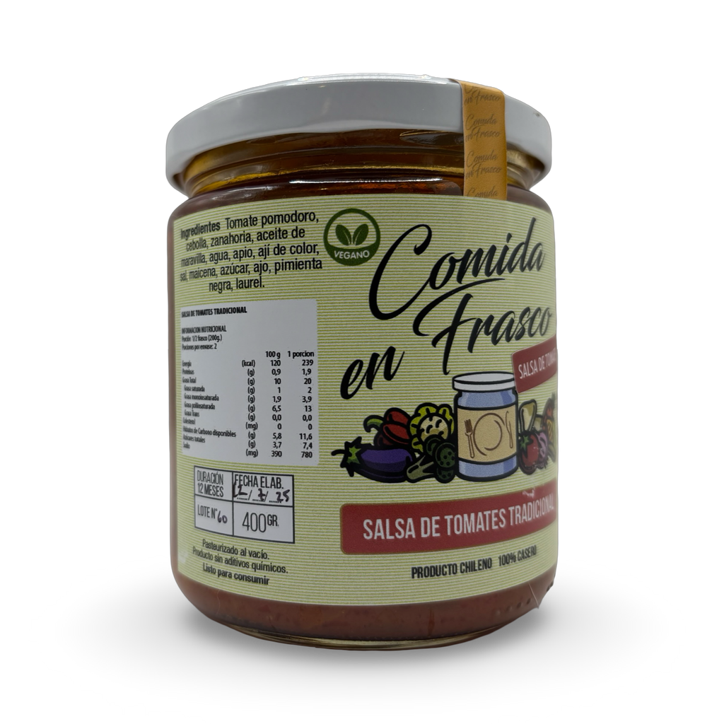 Salsa de tomate boloñesa Vegetal 400gr