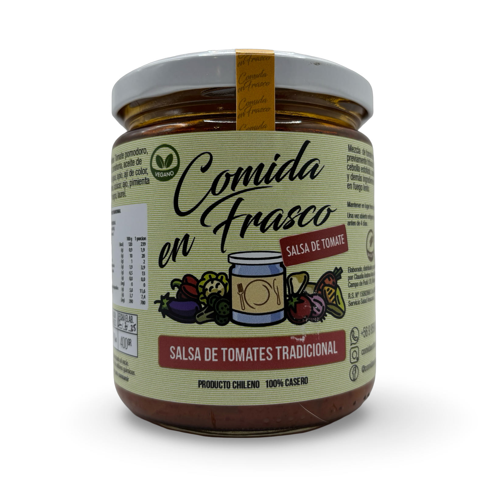 Salsa de tomate boloñesa Vegetal 400gr