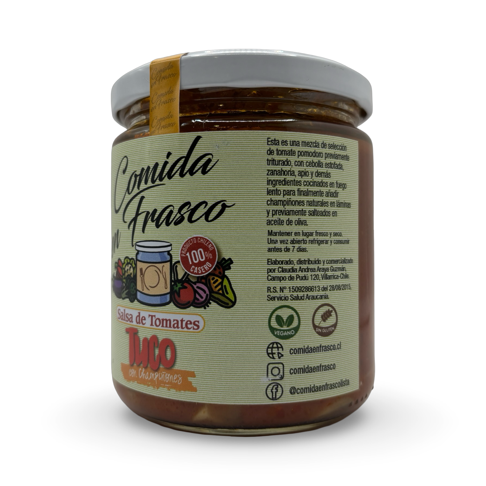 Salsa de tomates con champiñon 400gr