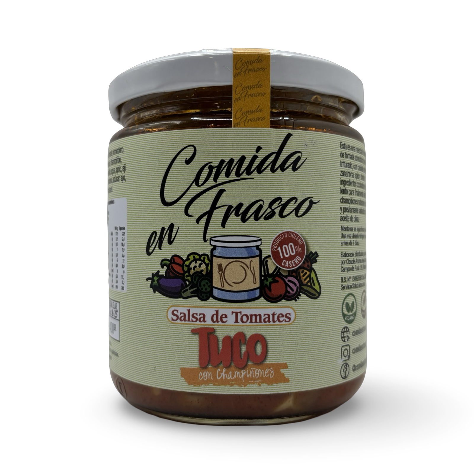 Salsa de tomates con champiñon 400gr